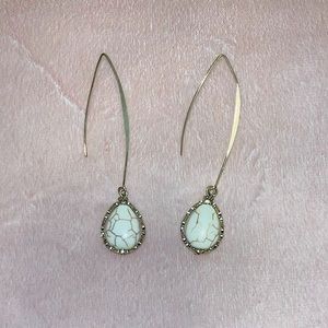 White marble earrings